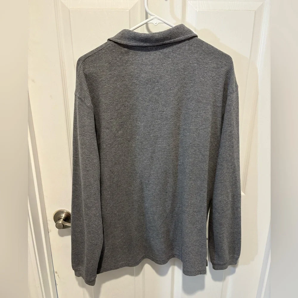 HAGGAR Quarter Zip Gray Sweater